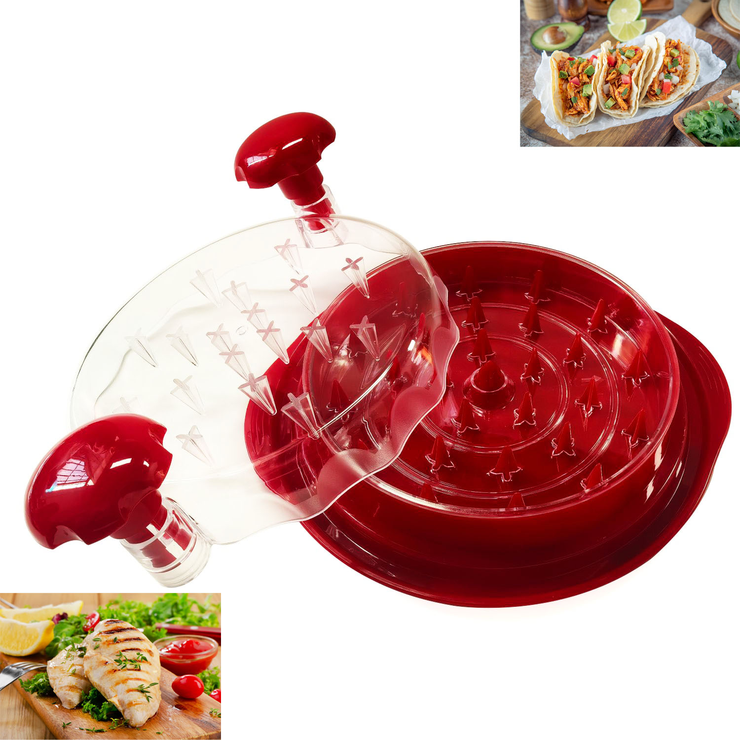 Chicken & Meat Shredder Tool - RED